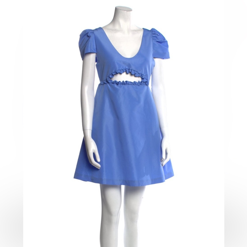 Kika Vargas scoop neck mini dress